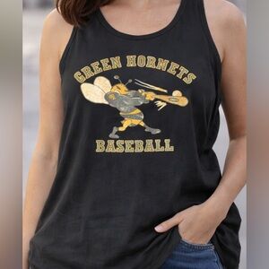 Tek Gear Green Hornets Baseball Tank - Black and Gold plus size XXL
